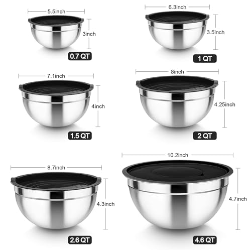 Mixing Bowls Set of 6 (Black)