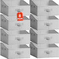 Closet Organizers Bins 8 Pack (8 pack-Large / Grey)