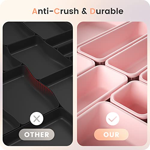 Tool Box Organizer Tray Divider Set Drawer Organizer (5 Size / Pink)