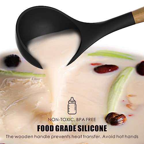 Silicone Cooking Utensils Set (Black)