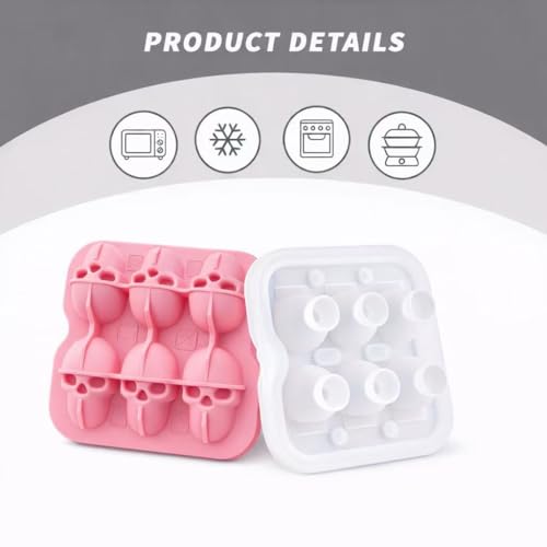 Skull Ice Cube Mold (Pink)