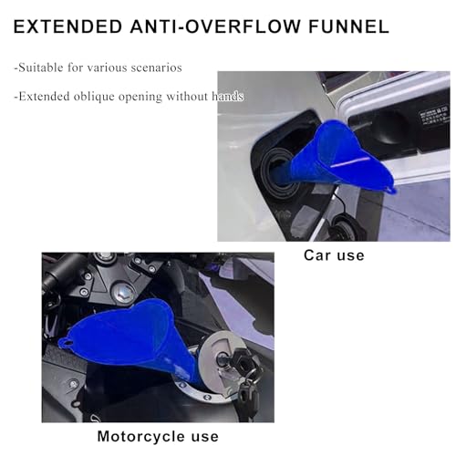 Oil Funnel Plastic Long Neck Multi (Blue-1PCS)