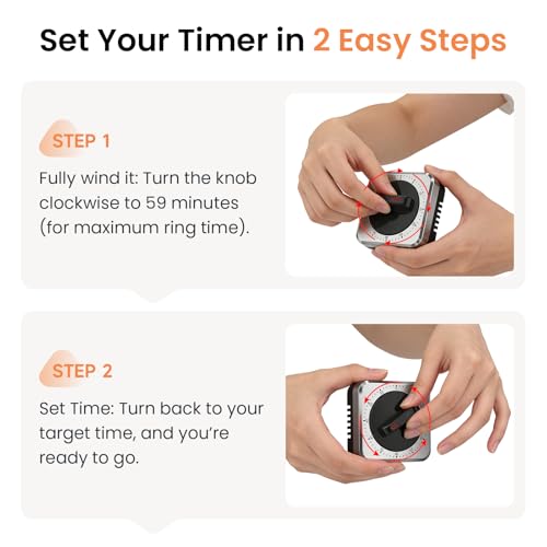 Mechanical Kitchen Timer with Magnet