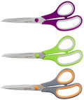 Multipurpose Stainless Steel Scissors for Office (3-Pack)