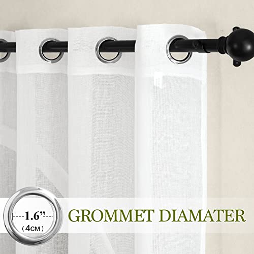 White Living Room Curtains Extra Long 135 inches Long (52"W x 135"L (Pack of 2) / White)