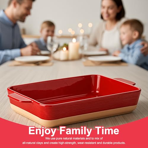 Casserole Dishes for Oven (Red Yellow)