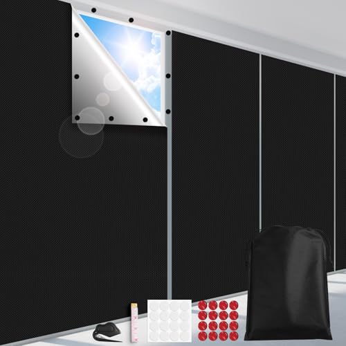 100% Blackout Curtains (Black / 57"W x 118"H)