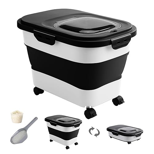 20 30 Lbs Rice Storage Container (Black/20-30LBS)