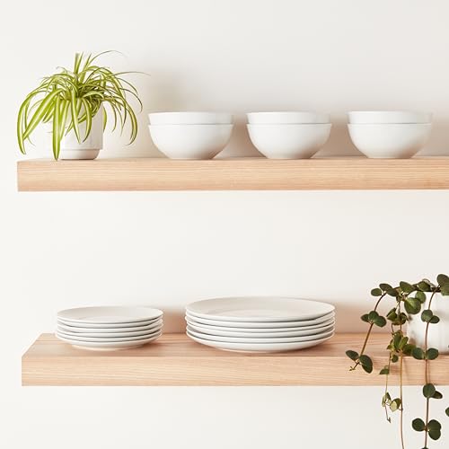 18 Piece Complete Kitchen Dinnerware Set (White Porcelain Coupe)