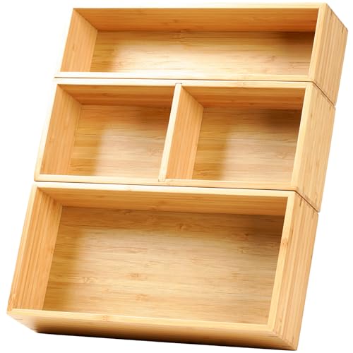 Drawer Organizer Storage Boxes (12 x 10 x 2.5" (3 Boxes))