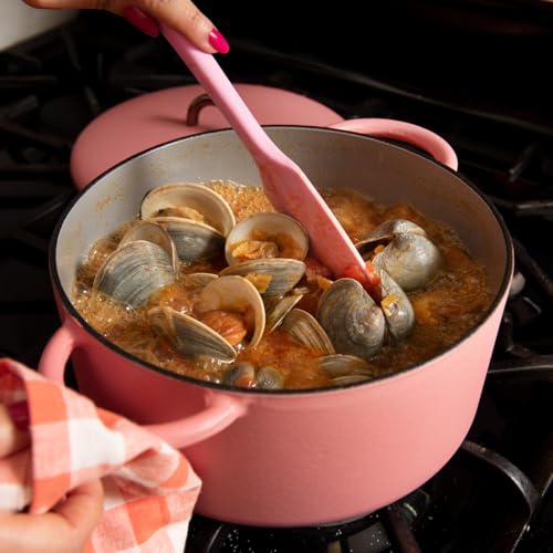 3.5 Quart Enameled Cast Iron Dutch Oven Pot w (Taffy)