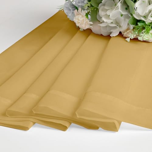 Sheer Gold Curtains 90 inches Long 2 Panels (Gold / 42"W x 90"L (Pack of 2))