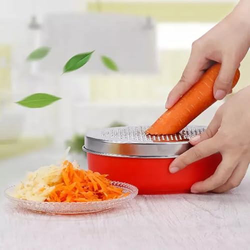 Cheese Grater With Airtight Storage Container (1-Red)