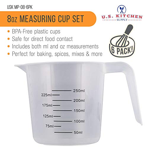 Plastic Measuring Cups with Handles (8-Ounce)