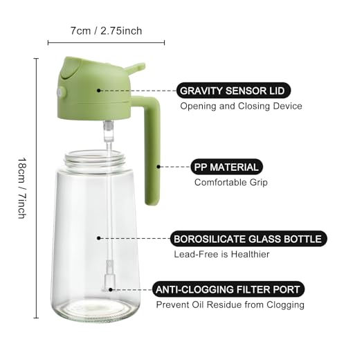 16 Oz 470 Ml Oil Dispenser For Kitchen Spray (green)