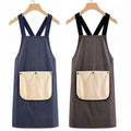 Apron With Towel Attached Apron With Pockets 2pcs（Black (Black/Navy)