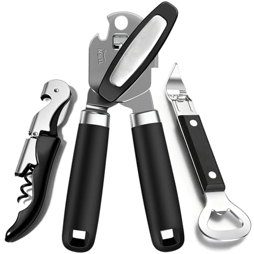 3PCS Can Opener Manual & Bottle Opener & Wine Opener