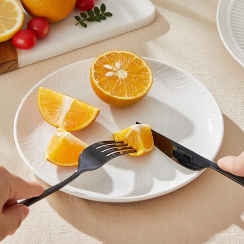 18 10 Silverware Set for 4 (Black / 20-Piece)