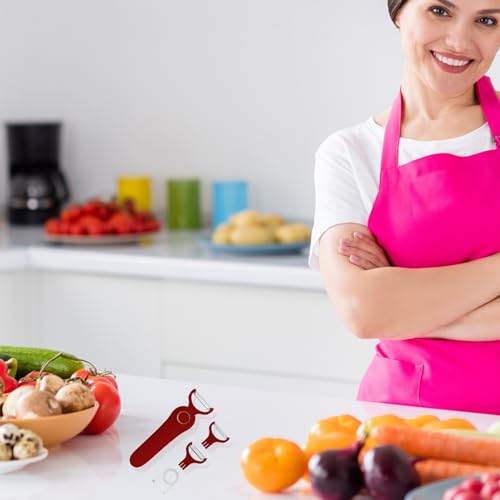 3-in-1 Electric Peeler | Auto Blade for Fruits/Vegetables (PL907-Red)