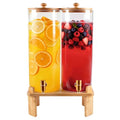 2 Gallon 2 Pack large Glass Drink dispenser for parties (2 pack 2 gallon)
