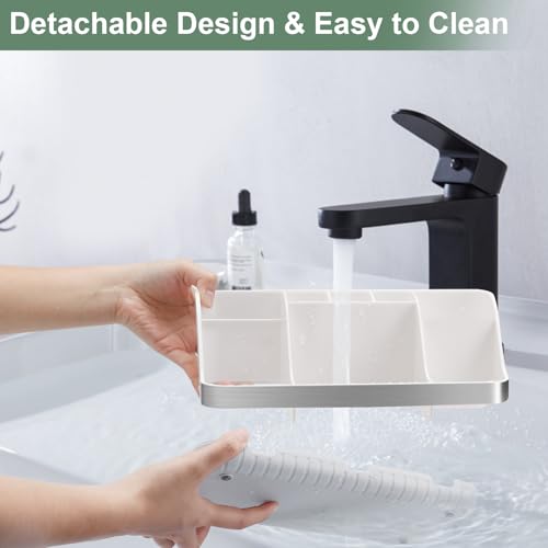Toothbrush Holders for Bathrooms Countertop Organizer (Silver)