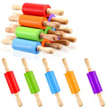 10Pcs 9 Inch Mini Silicone Rolling Pin (Silicone 10 Pcs)