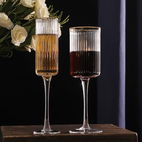Fluted Bar Glassware Set of 4