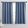 54 inch Blackout Curtains for Living Room Bedroom (Stone Blue / 42"W x 54"L (Pack of 2))