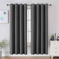 Blackout Curtains 63 Inch Length 2 Panels Set (Light Grey / 52"W x 63"L (Pack of 2))