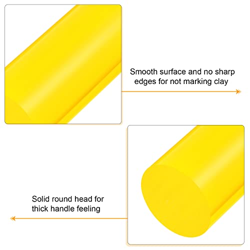 Acrylic Clay Roller 6 Inch x 1 Inch Solid Non (Yellow / 6 Inch x 1 Inch)