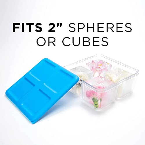Crystal Clear Ice Tray with Lid (Clear Ice Storage Tray)