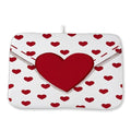 Valentines Dish Drying Mat 18x24 Inch Red Hearts Dish Drainer Protector Pad for Kitchen Counter Absorbent Holiday Love Drying Pad for Drainer Rack Kitchen Fast Dry (Red Hearts-2 / 18" x 24")