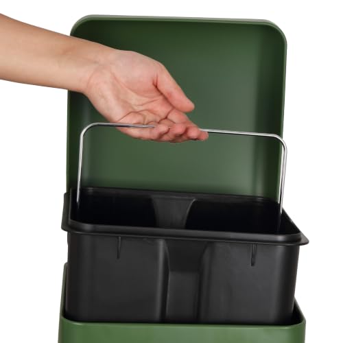 Betty 8 Gal Step Trash Can Soft (Pine Green)