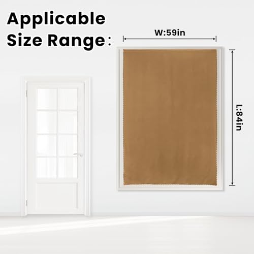 Self Adhesive Curtains (59"W x 84"L (Pack of 1) / Brown)