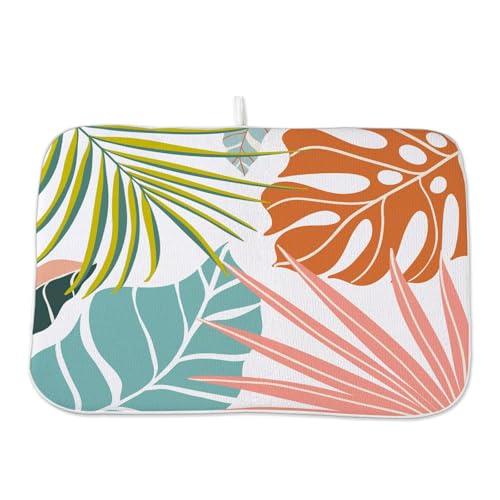 Summer Palm Leaf Dish Drying Mat 18 x 24 inch (18x24 Inch / Palm Leaf)