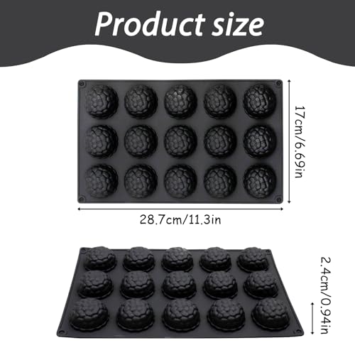 15 Cavity Silicone Baking Mold (Black-QY363)