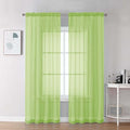 Lime Sheer Curtains 84 Inches Long for Living Room (Lime / 42"W x 84"L (Pack of 2))