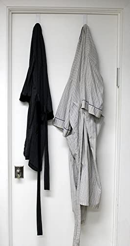 Over-The-Door Hanger Hook Set – 4-Pack of 4.5 in., Plastic Over-The-Door Hangers & Over-The-Door Hooks – Over-Door Hooks for Hanging Clothes & Towels (White) (White)