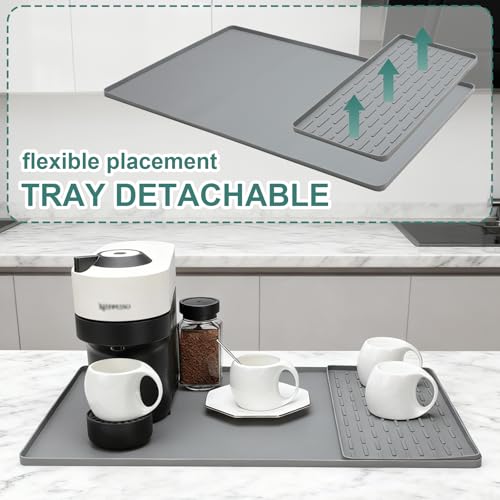 Silicone Coffee Mat 24 x 16 in Combination (Gray / 24" x 16")