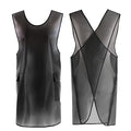 Waterproof Cross Back Apron (1# Style-rounded Edge / White Translucent)