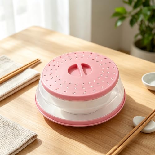 Collapsible Microwave Splatter Cover (Black / 10.5 IN)