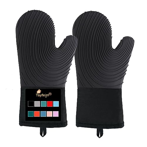 Silicone Oven Mitts (Black)
