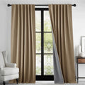 100% Blackout Curtains 84 Inch Long for Bedroom Office (Burlap / 52"W x 84"L (Pack of 2))