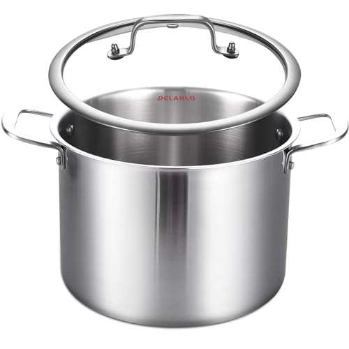 Tri ply Stainless Steel 20 Quart Heavy Duty Induction Stock Pot (Silver / 20 Quarts)