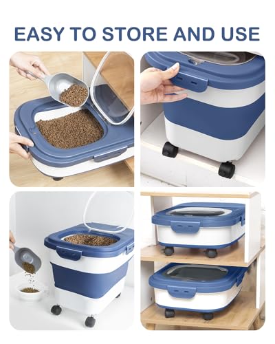 20 23 Lbs Dog Food Storage Container (Blue)