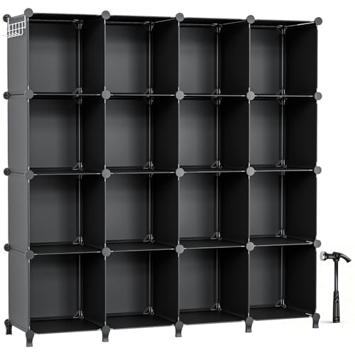 16 Cubby Storage Organizer (Black)