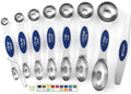 8 Magnetic Measuring Spoons Set for Baking & Cooking (Sapphire / 1-Pack)