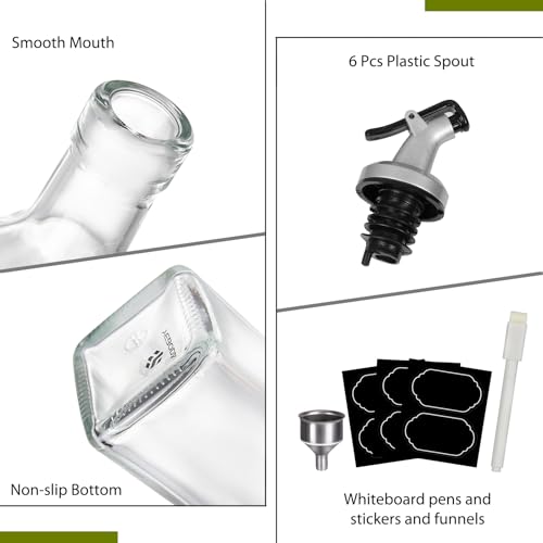 8 oz Glass Olive Oil Dispenser Bottles with Pourers