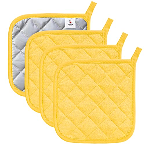 4 Pack Pot Holders for Kitchen Clearance (Yellow / 4 pack)