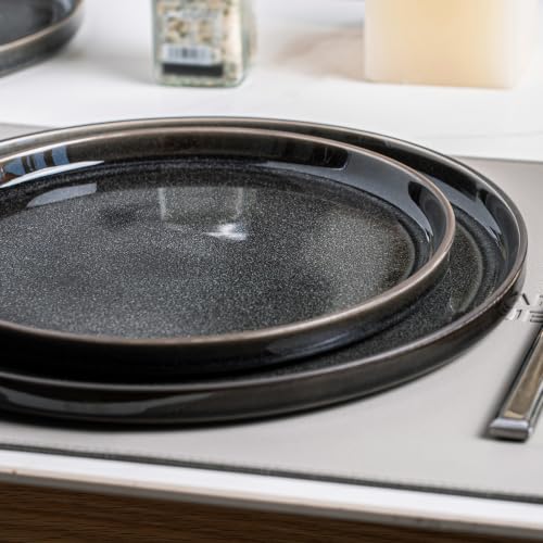 Dinnerware Sets for 4 (Glaze Black / 4-Set(12pcs))